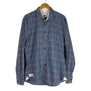 A Fish Named Fred‎ Button Down Shirt Long Sleeves Cotton Size L